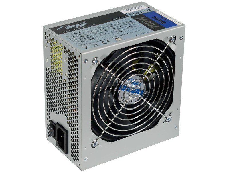 Захранване Akyga AK-B1-700 700 W Набор от кабели Странична вентилация ATX NaN –  BB Захранвания