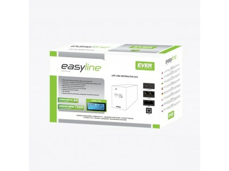 Инрактивен UPS Ever EASYLINE 1200 AVR USB 600 W NaN –  BB Непрекъсваеми захранвания