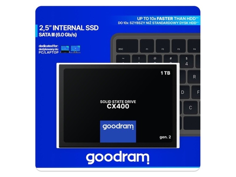 Твърд диск GoodRam CX400 gen.2 SSD 1 TB SATA III 1,24 TB SSD NaN –  BB Твърди солидни твърди дискове