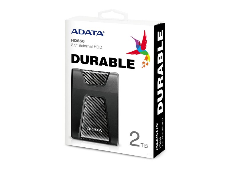 Външен харддиск Adata HD650 Черен 2 TB NaN –  BB Външни твърди дискове