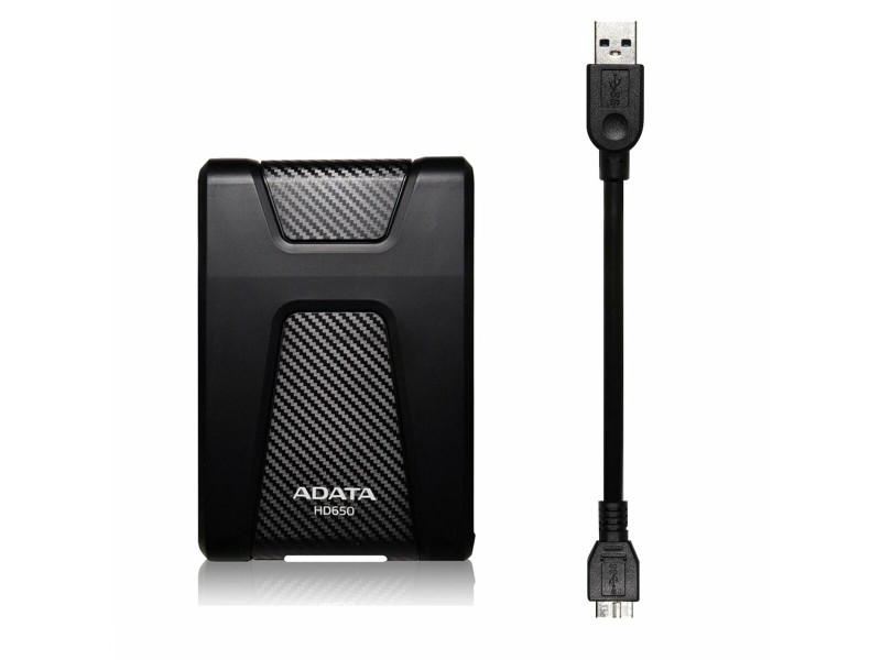Външен харддиск Adata HD650 Черен 2 TB NaN –  BB Външни твърди дискове