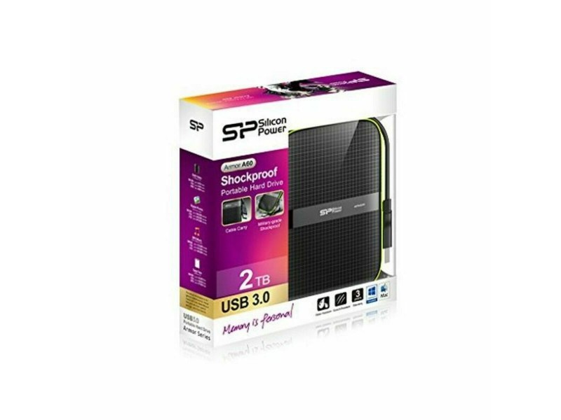 Външен харддиск Silicon Power Armor A60 2.5 USB 3.0 2 TB Anti-shock 2 TB NaN –  BB Външни твърди дискове