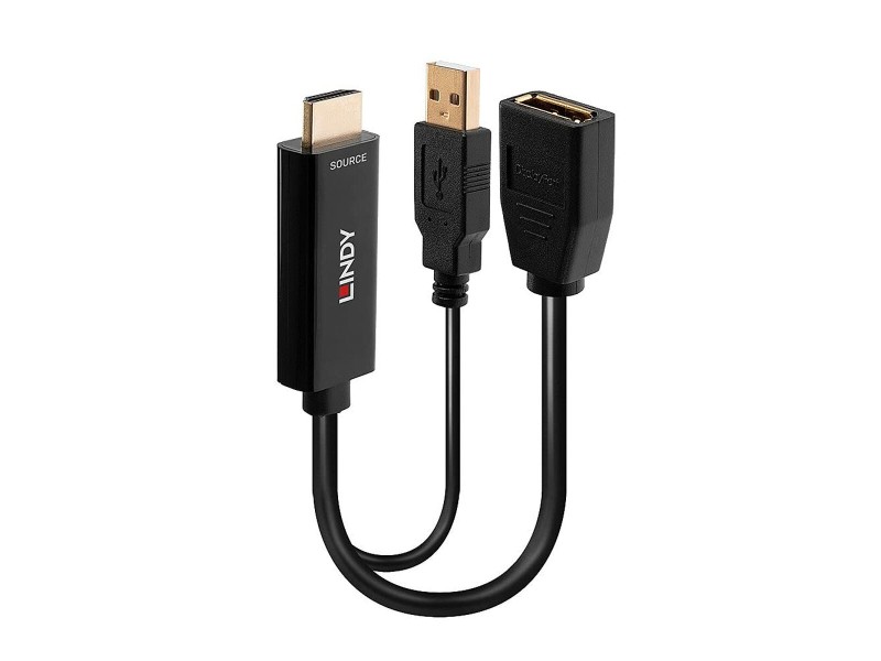Адаптер за HDMI към DisplayPort LINDY 38289 Черен NaN –  BB DP-HDMI адаптери