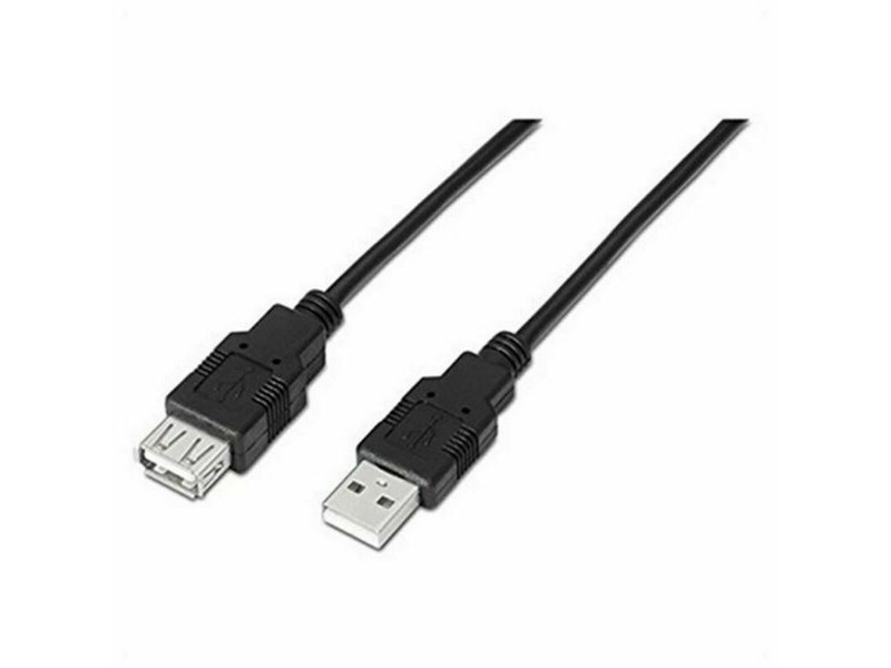 Удължител TooQ FS20200M-B 1,8 m USB Черен 1,8 m NaN –  BB USB кабели