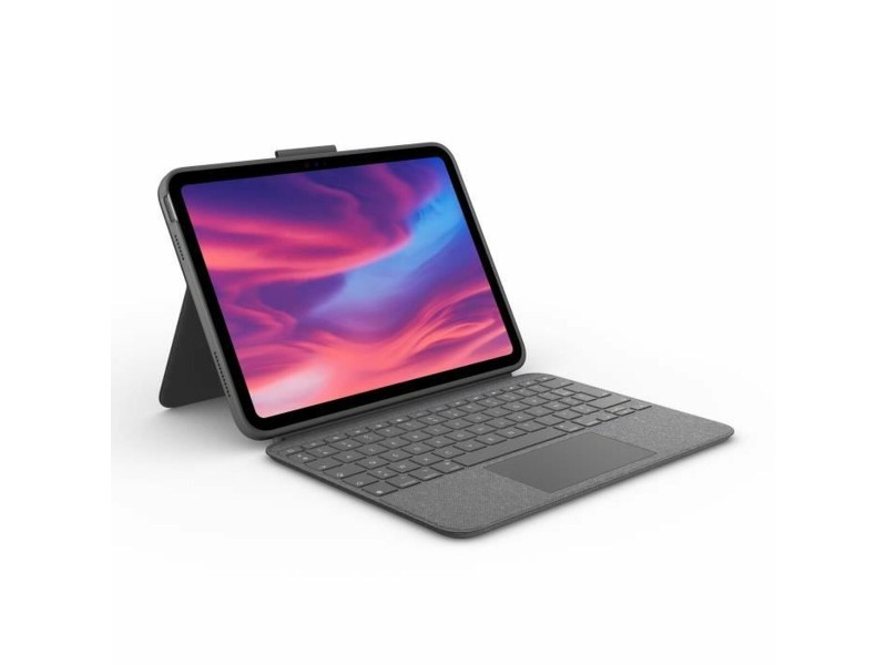 Блуту Клавиатура с Поставка за Таблет Logitech Combo Touch Сив френски AZERTY NaN –  BB Клавиатури