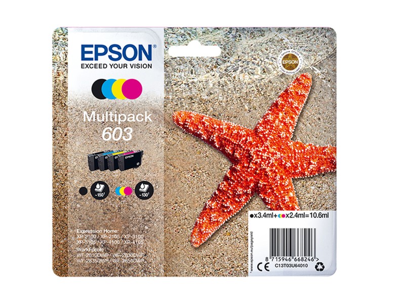 Оригиална касета за мастило Epson C13T03U64020 10,6 ml Многоцветен NaN –  BB Касети с мастило