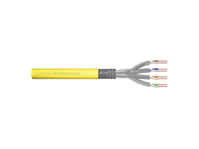 FTP категория 7 твърд мрежови кабел Digitus by Assmann DK-1743-A-VH-10 1000 m Жълт NaN –  BB Ethernet кабели