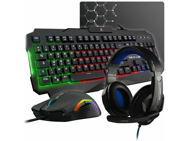 Клавиатура с мишка The G-Lab COMBO-ARGON-E/FR Azerty френски NaN –  BB Пакети клавиатура и мишка