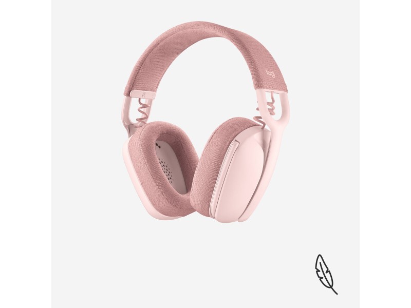 Слушалки с микрофон Logitech Zone Vibe 100 Розов NaN –  BB Слушалки с микрофони