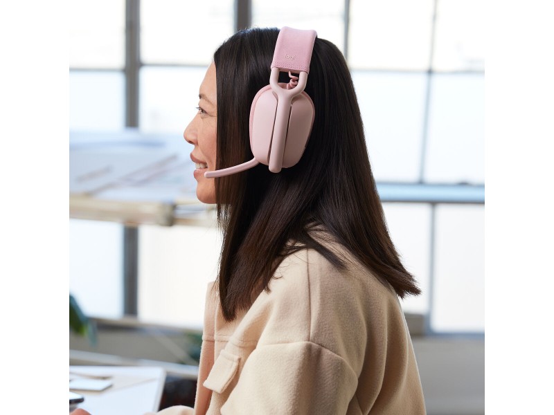 Слушалки с микрофон Logitech Zone Vibe 100 Розов NaN –  BB Слушалки с микрофони