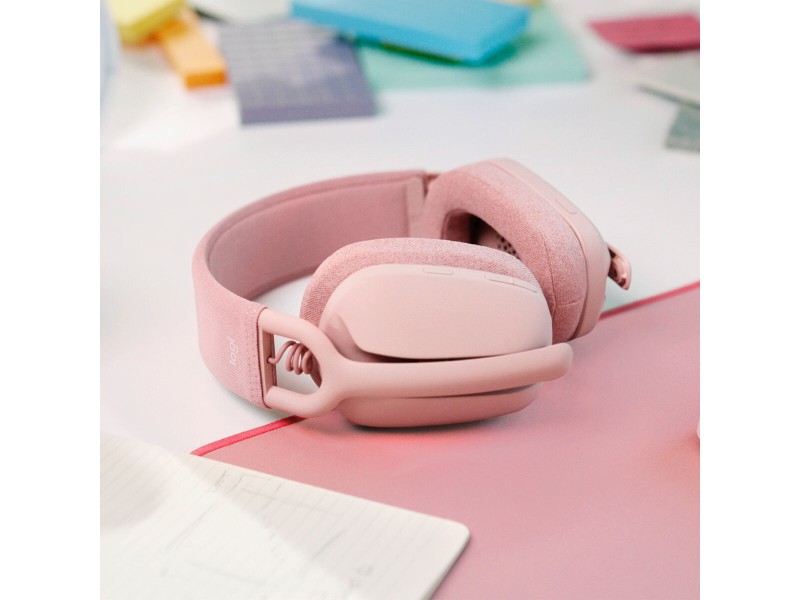 Слушалки с микрофон Logitech Zone Vibe 100 Розов NaN –  BB Слушалки с микрофони