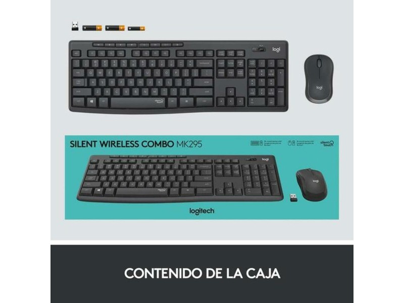 Клавиатура с мишка Logitech MK295 Бял Испанска Qwerty NaN –  BB Пакети клавиатура и мишка