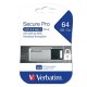 USB стик Verbatim Secure Pro Черен Черен/Сив 64 GB NaN –  BB USB стикове