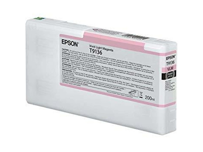 Оригиална касета за мастило Epson T9136 Vivid Light Magenta Ink Cartridge (200ml) Светло розов NaN –  BB Касети с мастило