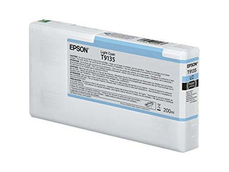 Оригиална касета за мастило Epson T9135 Light Cyan Ink Cartridge (200ml) Светло синьо-зелен NaN –  BB Касети с мастило