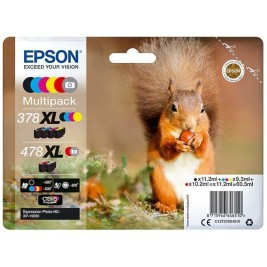 Оригиална касета за мастило Epson Multipack 6-colours 378XL / 478XL Claria Photo HD Ink Черен