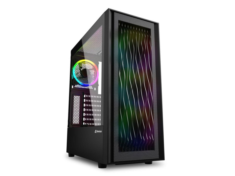 ATX полу-висока кутия Sharkoon RGB Wave Черен NaN –  BB Калъфи за настолни компютри