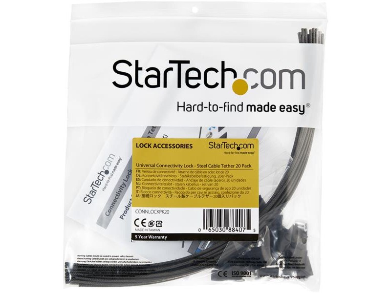 Кабел за безопасност Startech CONNLOCKPK20 NaN –  BB Брави за сигурност