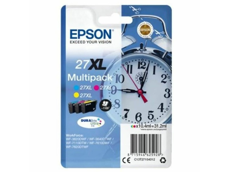 Оригиална касета за мастило Epson 27XL Пурпурен цвят Жълт Синьо-зелен Трицветен Циан/Магента/Жълт NaN –  BB Касети с мастило