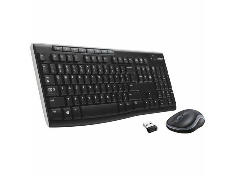 Kлаиатура с безжична мишка Logitech MK270 френски Черен AZERTY NaN –  BB Пакети клавиатура и мишка