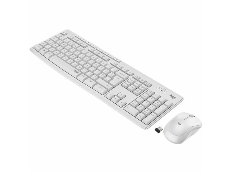 Kлаиатура с безжична мишка Logitech MK295 Бял френски AZERTY NaN –  BB Пакети клавиатура и мишка