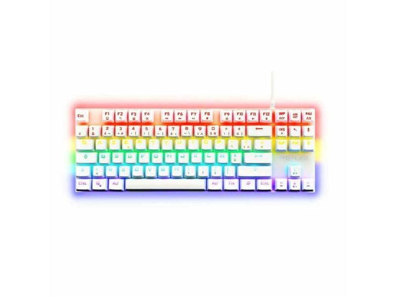 Клавиатура за игри The G-Lab Mercury AZERTY Бял NaN –  BB Клавиатури за геймъри