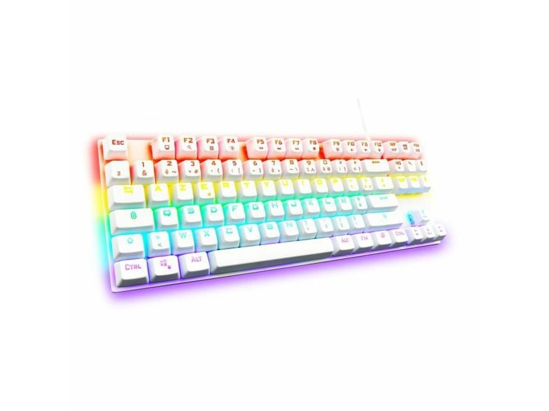Клавиатура за игри The G-Lab Mercury AZERTY Бял NaN –  BB Клавиатури за геймъри
