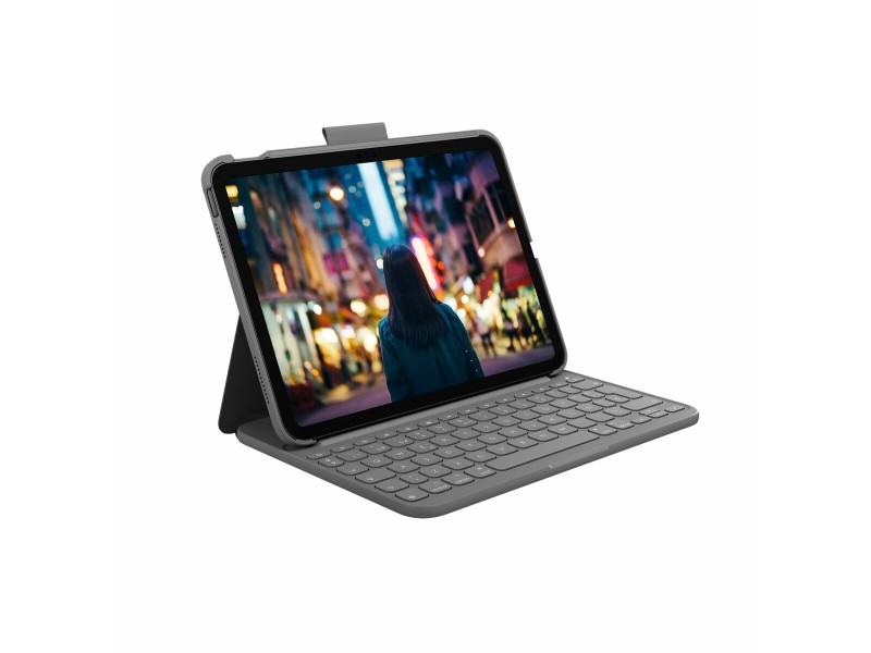 Калъф за iPad и клавиатура Logitech 920-011426 Сив Испанска Qwerty NaN –  BB Твърди корици
