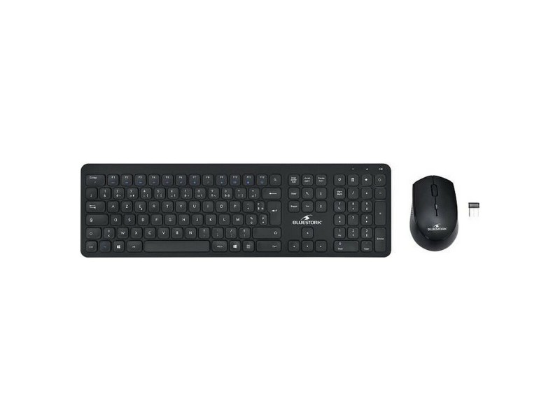 Клавиатура с мишка Bluestork Easy Slim AZERTY Черен френски NaN –  BB Пакети клавиатура и мишка