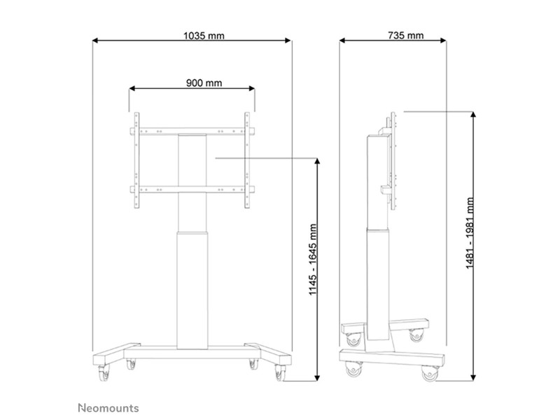 Количка Neomounts PLASMA-M2250BLACK NaN –  BB Стойки и подпори