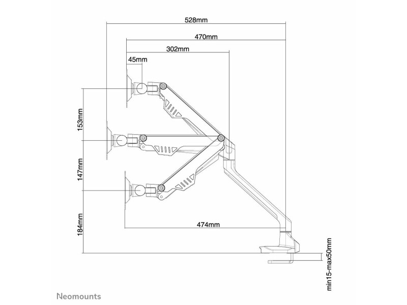 Поставка за монитор Neomounts FPMA-D750WHITE NaN –  BB Стойки и подпори