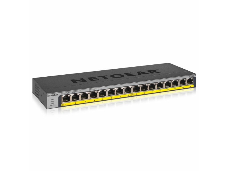 Суич Netgear GS116LP-100EUS Черен RJ-45 x 16 NaN –  BB Мрежови комутатори