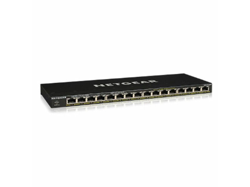 Суич Netgear GS316P-100EUS RJ-45x16 Черен NaN –  BB Мрежови комутатори