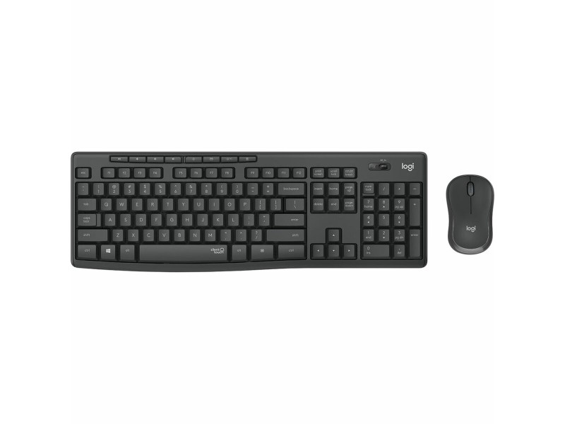 Kлаиатура с безжична мишка Logitech 920-009870 Безжичен Черен Сив Графит португалски език NaN –  BB Пакети клавиатура и мишка