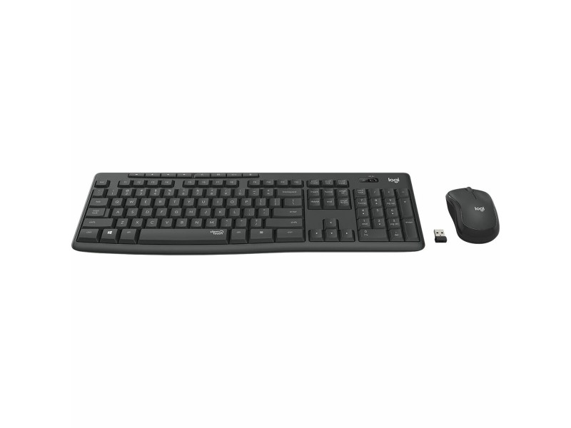 Kлаиатура с безжична мишка Logitech 920-009870 Безжичен Черен Сив Графит португалски език NaN –  BB Пакети клавиатура и мишка