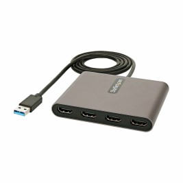 Адаптер за USB 3.0 към VGA Startech USB32HD4 Черен Сив Многоцветен 1 m