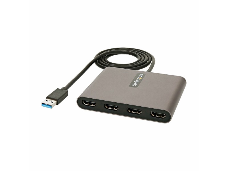 Адаптер за USB 3.0 към VGA Startech USB32HD4 Черен Сив Многоцветен 1 m NaN –  BB USB кабели
