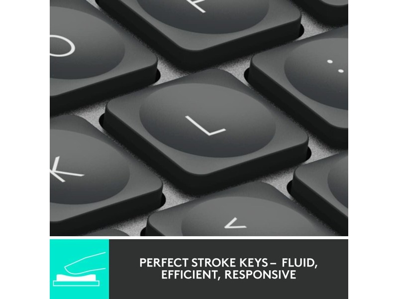 Клавиатура Logitech 920-010498 Bluetooth Черен английски език EEUU Сив Графит QWERTY NaN –  BB Клавиатури
