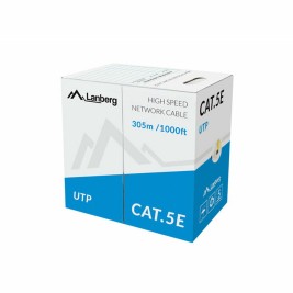 UTP категория 5 твърд мрежови кабел Lanberg LCU5-10CC-0305-Y Жълт 305 m