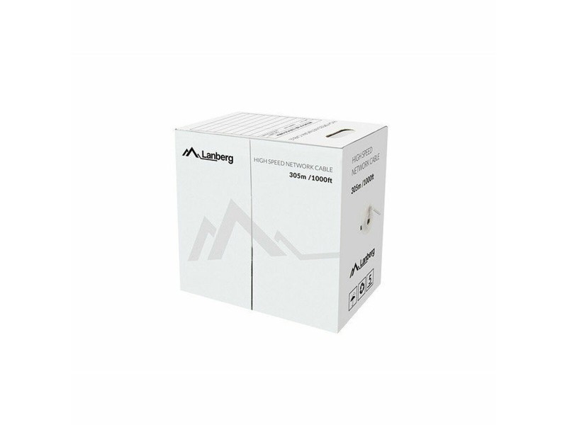 UTP категория 5 твърд мрежови кабел Lanberg LCU5-12CU-0305-S Сив 305 m NaN –  BB Ethernet кабели