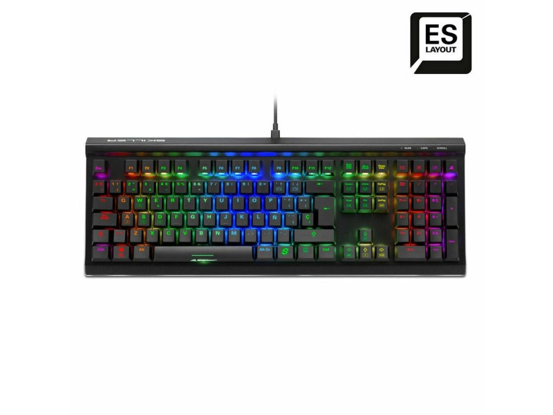 Клавиатура за игри Sharkoon SKILLER SGK60 RGB Черен Испанска Qwerty NaN –  BB Клавиатури за геймъри