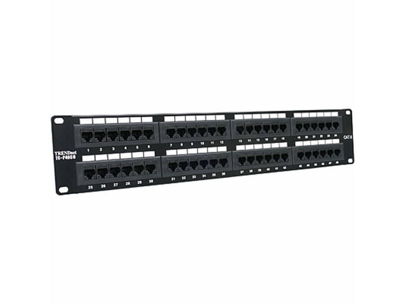 48-портов UTP категория 6 панел за свързване Trendnet 21221267 NaN –  BB Пач панели Ethernet