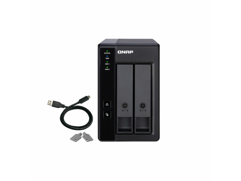 SATA 5.25 калъф за SATA 2.5 Qnap TR-002               Черен NaN –  BB Мрежово прикачено хранилище