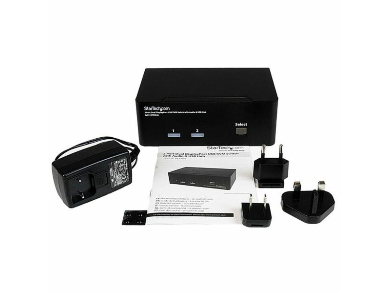 Прекъсвач KVM с 2 порта Startech SV231DPDDUA Черен NaN –  BB KVM превключвател