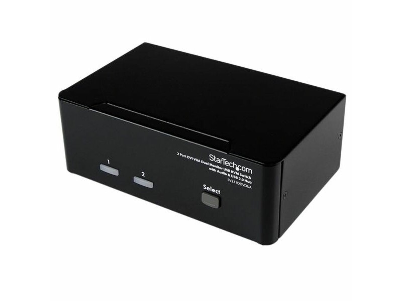 Прекъсвач KVM с 2 порта Startech SV231DDVDUA NaN –  BB KVM превключвател