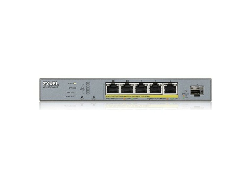 Суич ZyXEL GS1350-6HP-EU0101F 12 Gbps NaN –  BB Мрежови комутатори