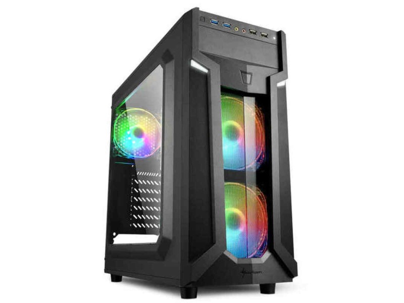 ATX полу-висока кутия Sharkoon VG6-W RGB Черен NaN –  BB Калъфи за настолни компютри