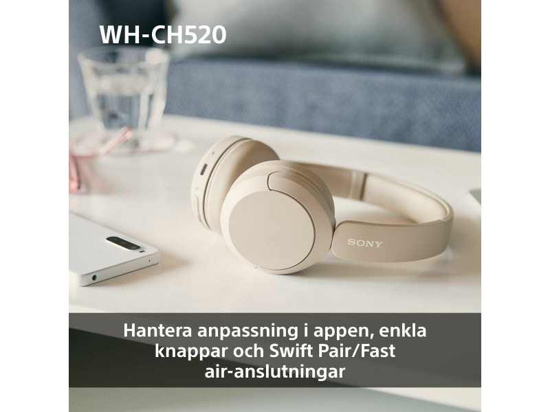 Слушалки с лента за глава Sony WHCH520P.CE7 Розов NaN –  BB Слушалки