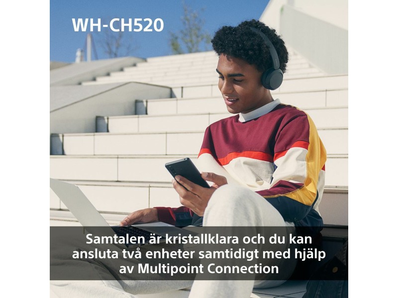 Слушалки с лента за глава Sony WHCH520P.CE7 Розов NaN –  BB Слушалки
