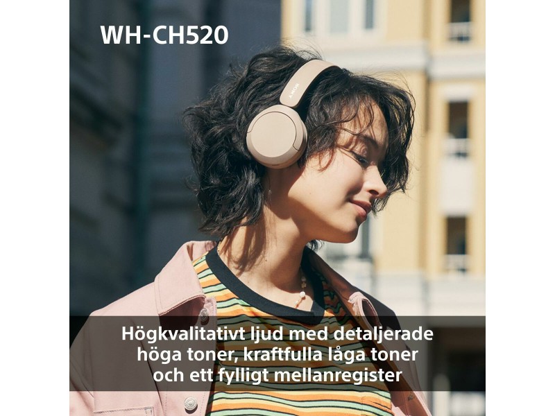 Слушалки с лента за глава Sony WHCH520P.CE7 Розов NaN –  BB Слушалки
